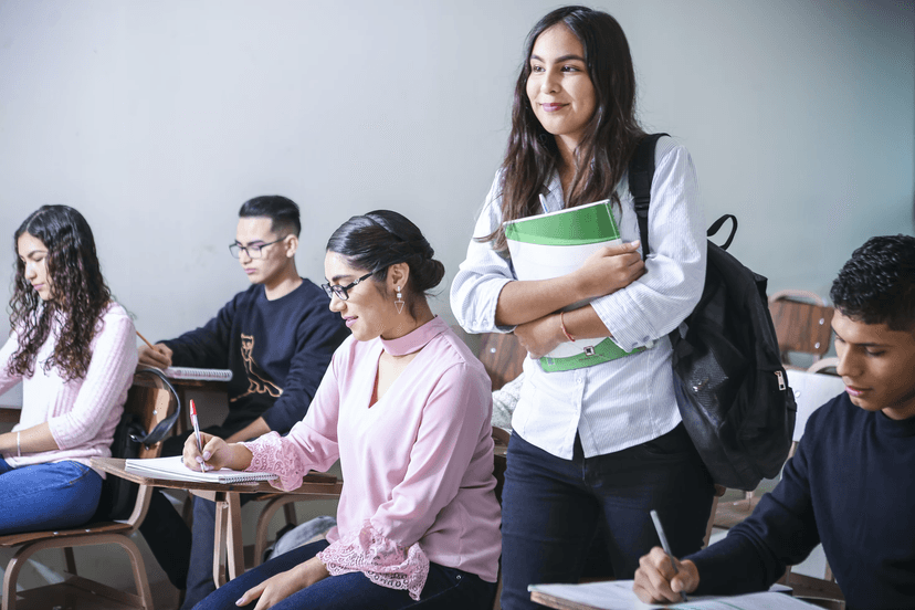 Students preparing for tests